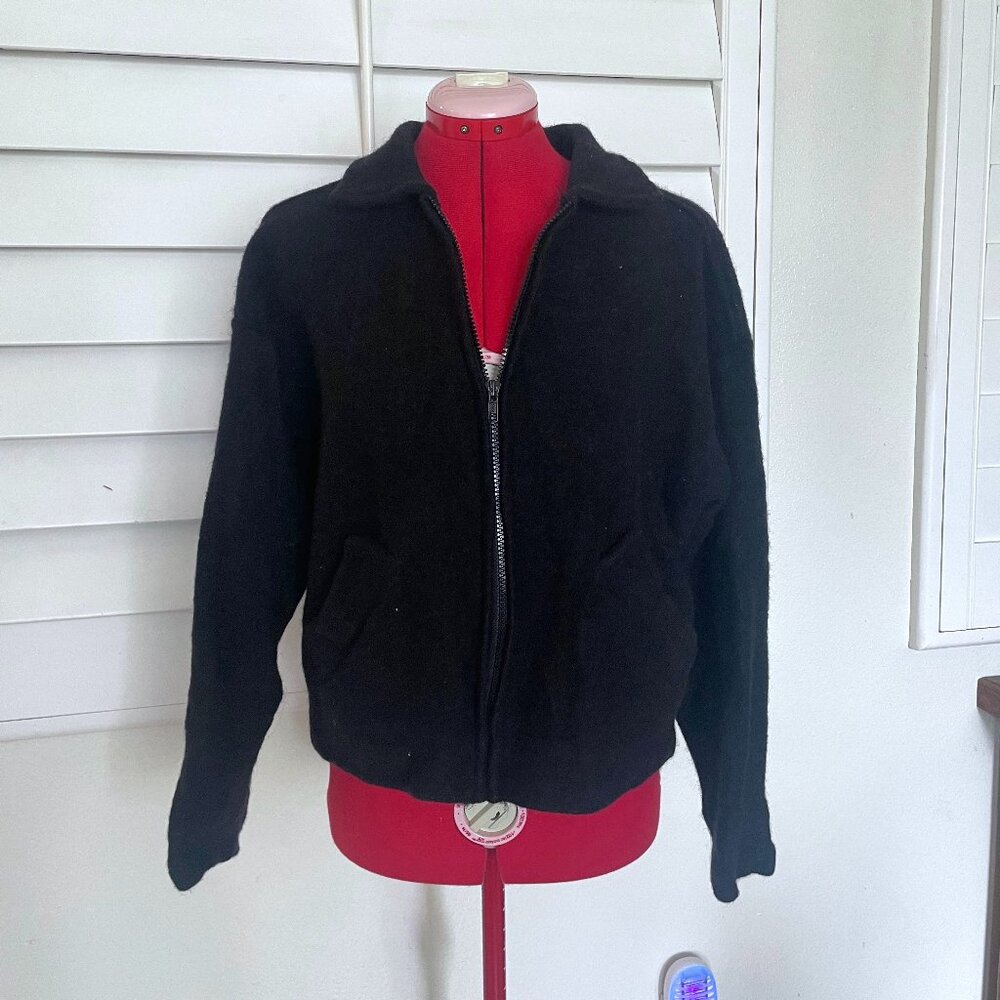 Vintage Wool Sweater Zip Up